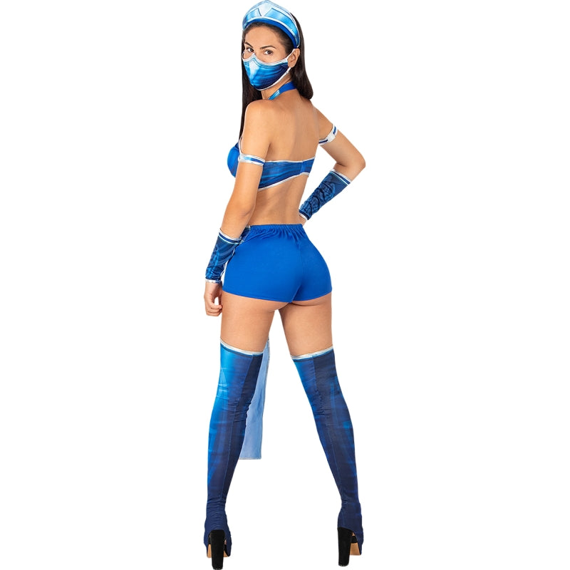 Disfraz de Kitana de Mortal Kombat para mujer Espalda
