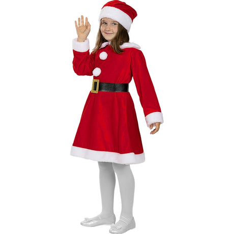 Disfraz de Mamá Noel Deluxe para niña Bis