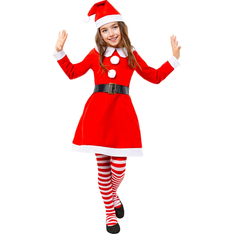 Disfraz de Mamá Noel para niña Bis