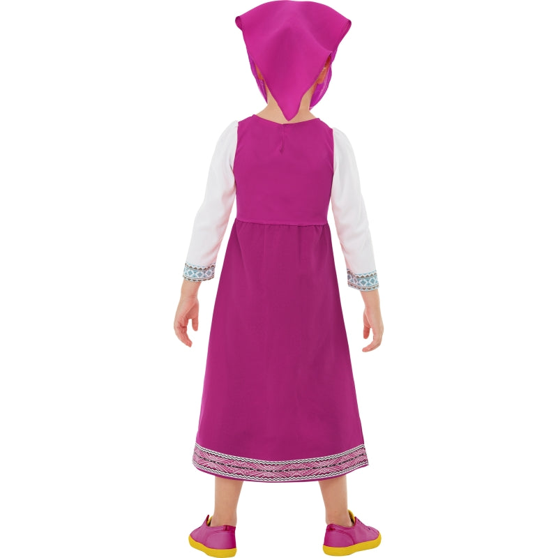 Disfraz de Masha dibujos Masha y el Oso para niña Espalda