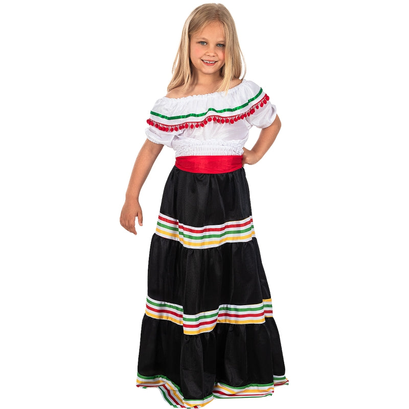 Disfraz de Mejicana de Lujo para niña Bis