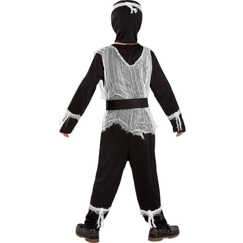 Disfraz de Ninja Esqueleto zombie para niño Espalda