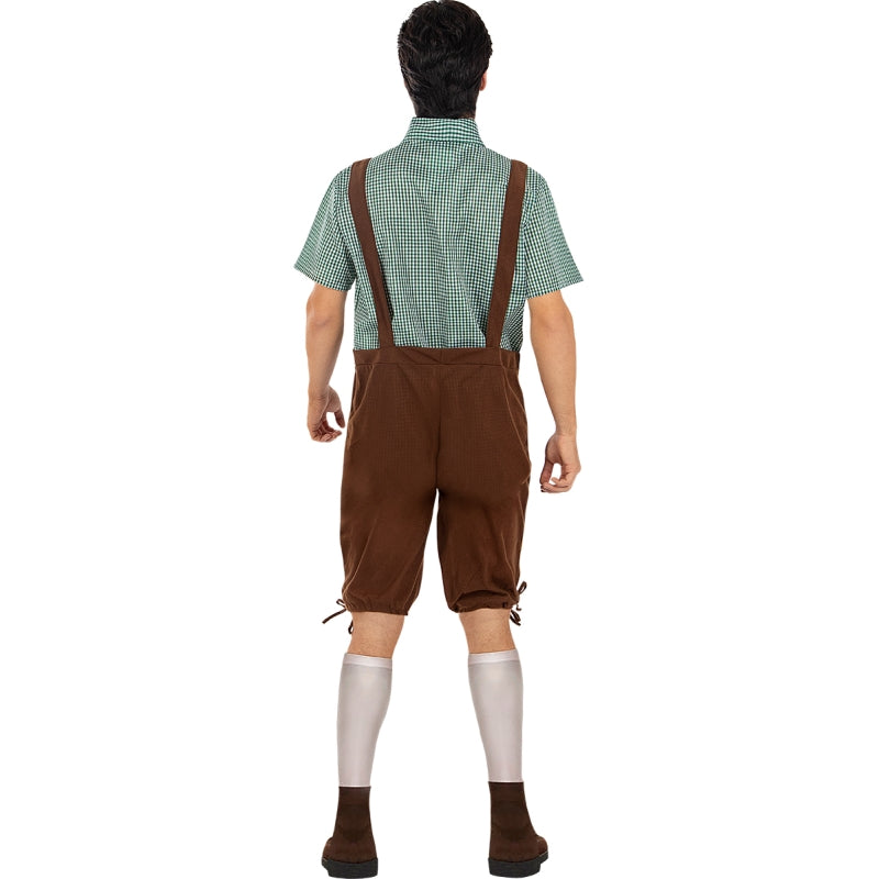Disfraz de Alemán Fiesta Oktoberfest Verde para hombre Espalda