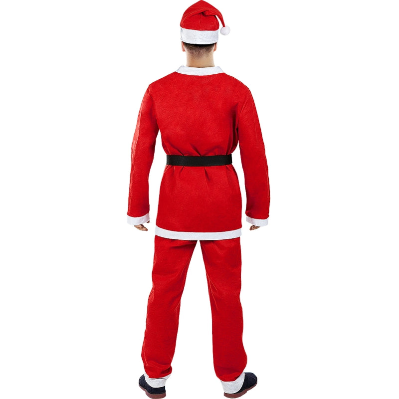 Disfraz de Papá Noel Rojo para hombre Espalda