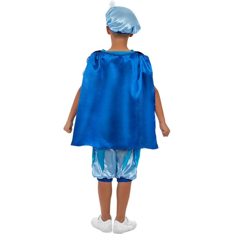 Disfraz de Principe Azul con Capa para niño Espalda