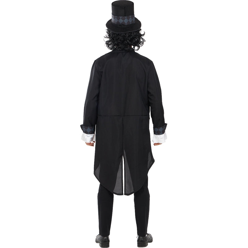 Disfraz de Sombrerero Loco Oscuro para hombre Espalda