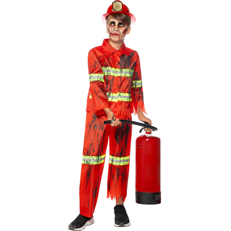 Disfraz de Bombero Zombie para niño Bis
