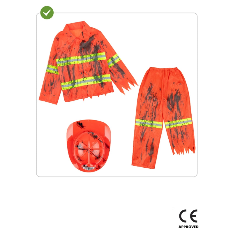 Fato de Bombeiro Zombie para menino