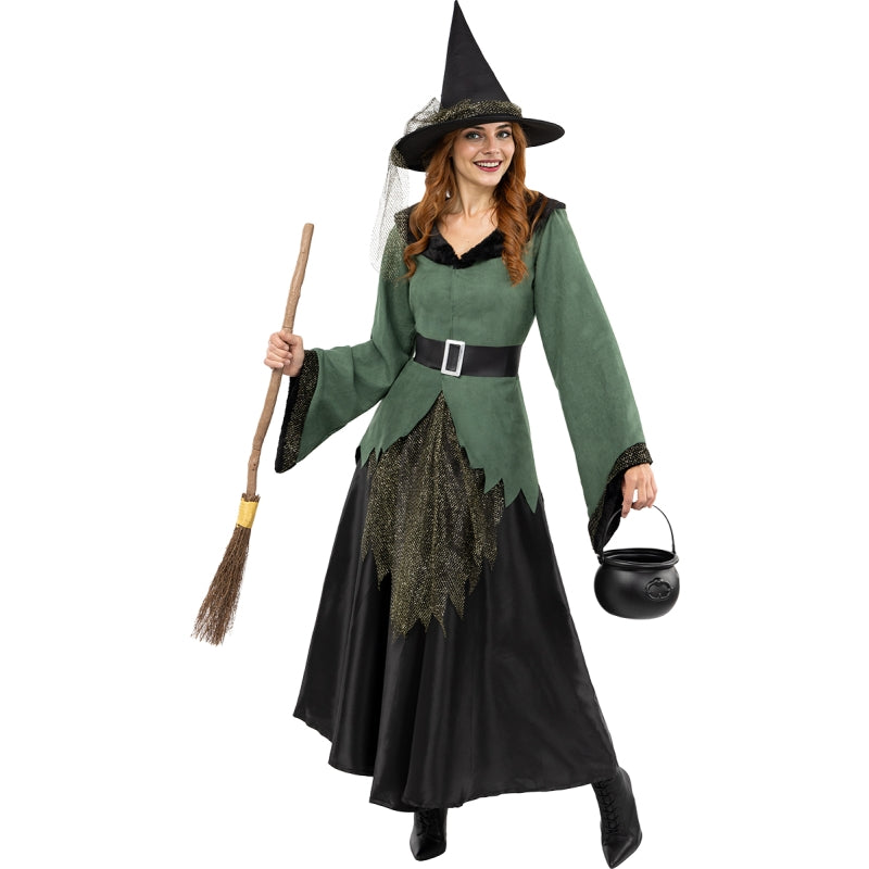 Disfraz de Bruja Deluxe para mujer