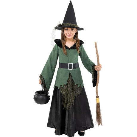 Disfraz de Bruja Deluxe para niña