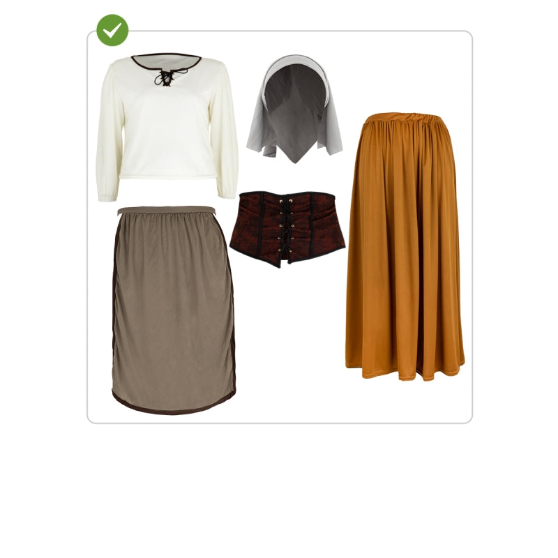 Disfraz de Campesina Medieval para mujer Contenido