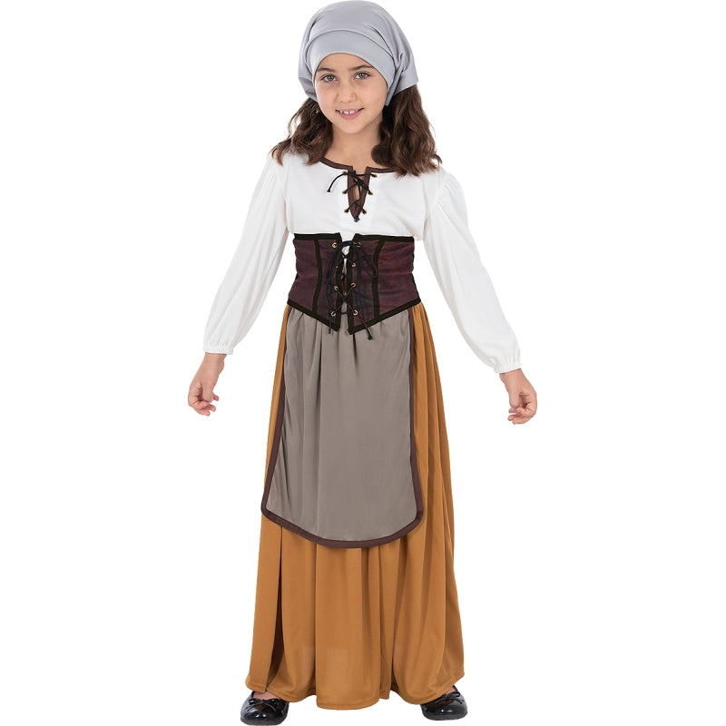 Disfraz de Campesina Medieval para niña Bis