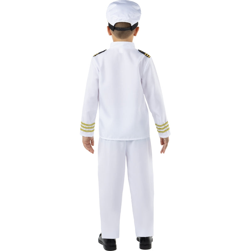 Disfraz de Capitán de la Marina para niño Espalda