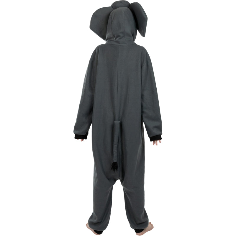 Disfraz de Pijama Elefante Onesie adulto unisex Espalda