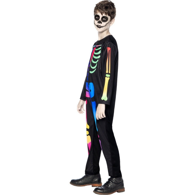 Disfraz de Esqueleto Colores para niño Perfil