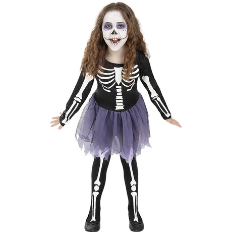 Disfraz de Esqueleto para niña Bis
