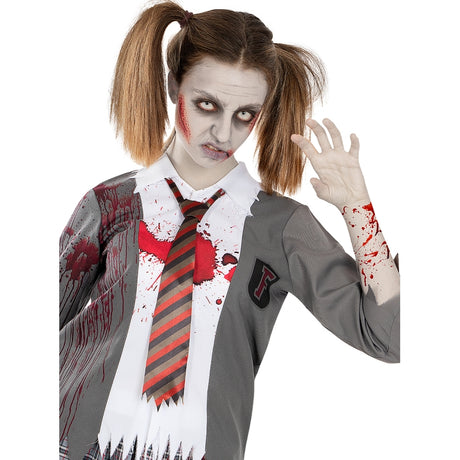 Disfraz de Colegiala Zombie para mujer Detalle