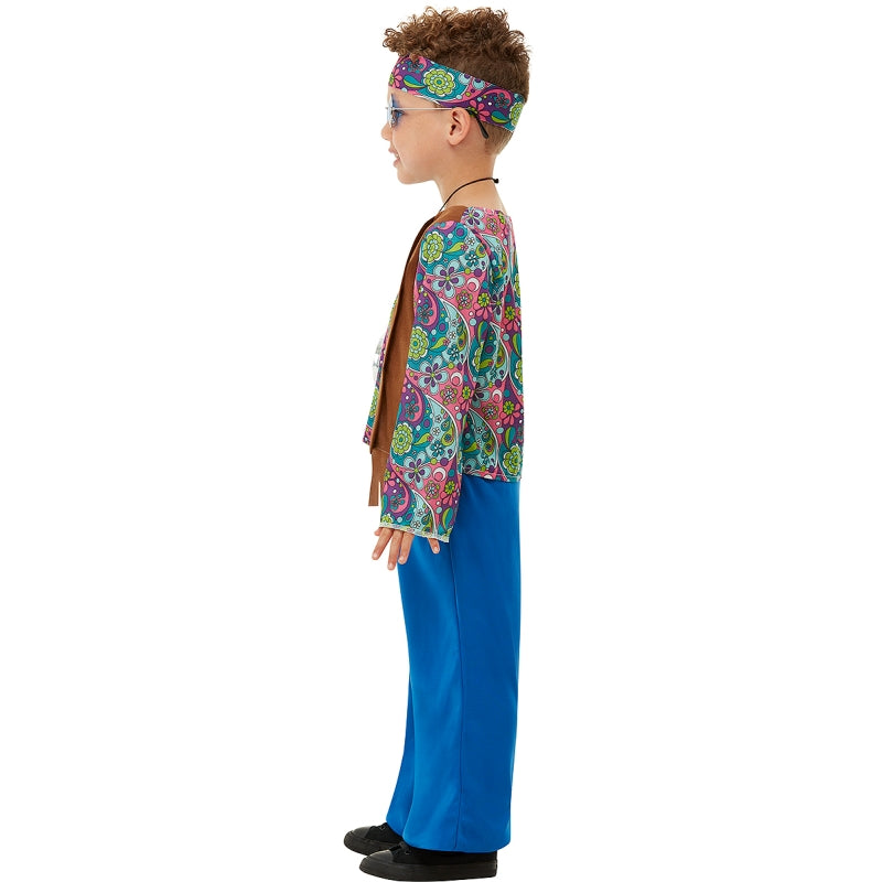 Disfraz de Hippie Estampado para niño Perfil