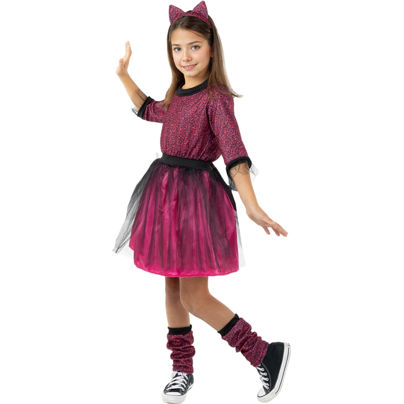 Disfraz de Leopardo Rosa para niña Perfil