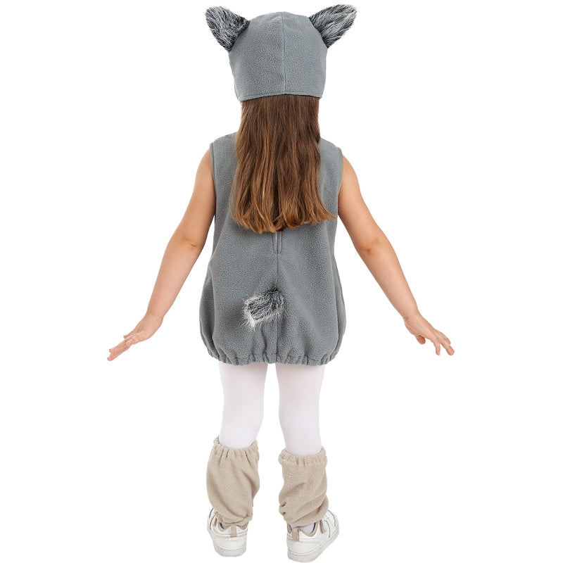 Disfraz de Lobo Kawaii infantil Espalda