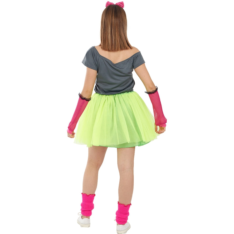 Disfraz de Años 80 Pop para mujer Espalda