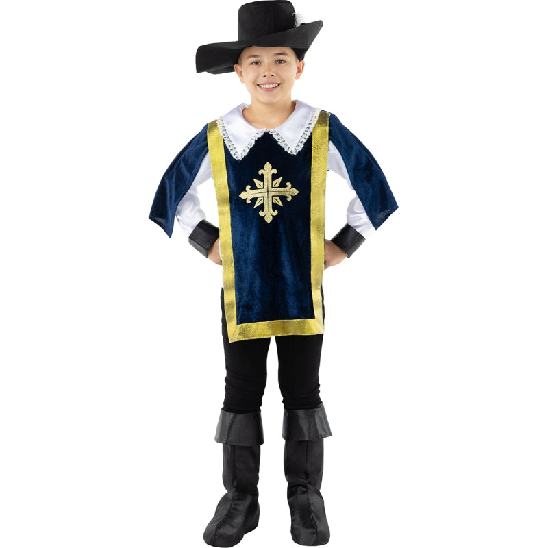Disfraz de Mosquetero Azul para niño Bis 2