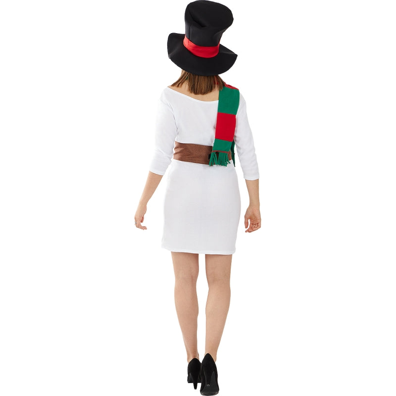 Disfraz de Muñeco de Nieve para mujer Espalda