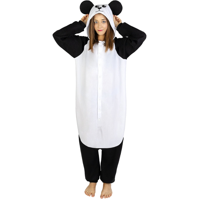 Disfraz de Pijama Oso Panda Onesie adulto unisex Mujer Bis