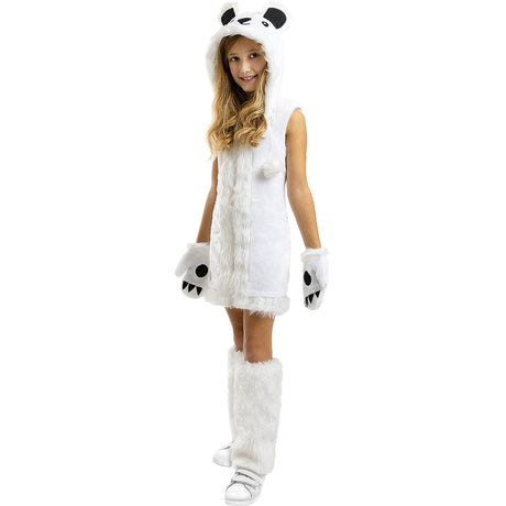 Disfraz de Oso Polar para niña Bis