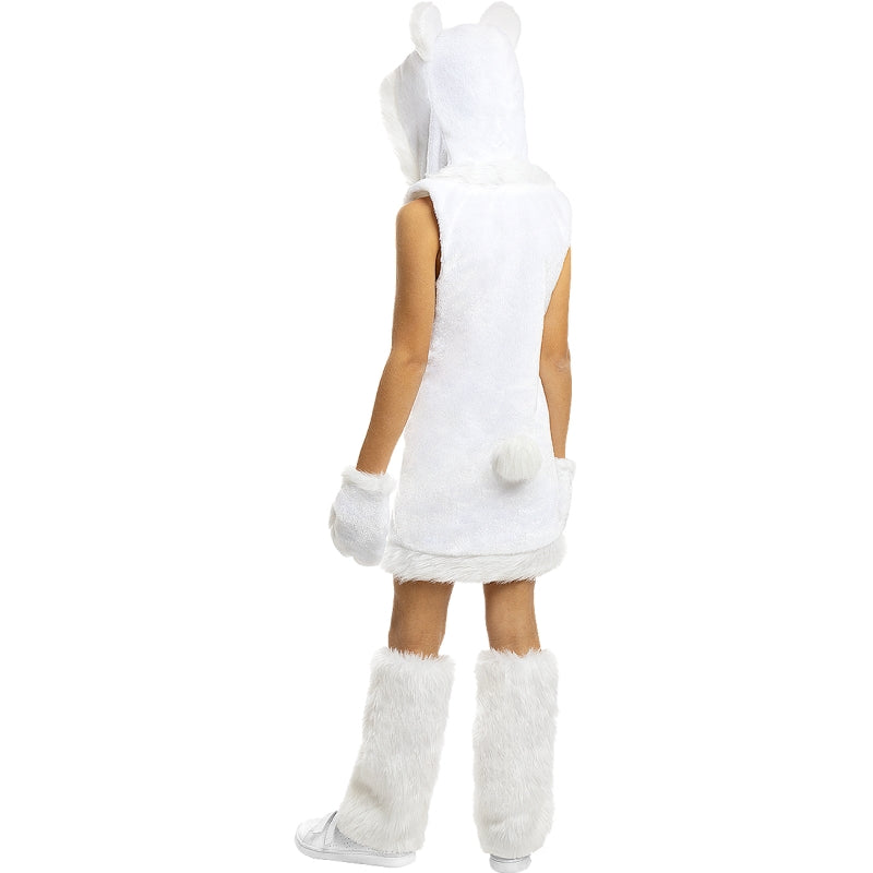 Disfraz de Oso Polar para niña Espalda