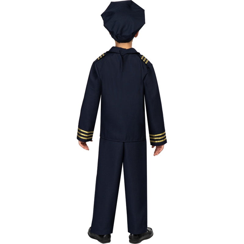 Disfraz de Piloto de Aviones para niño Espalda