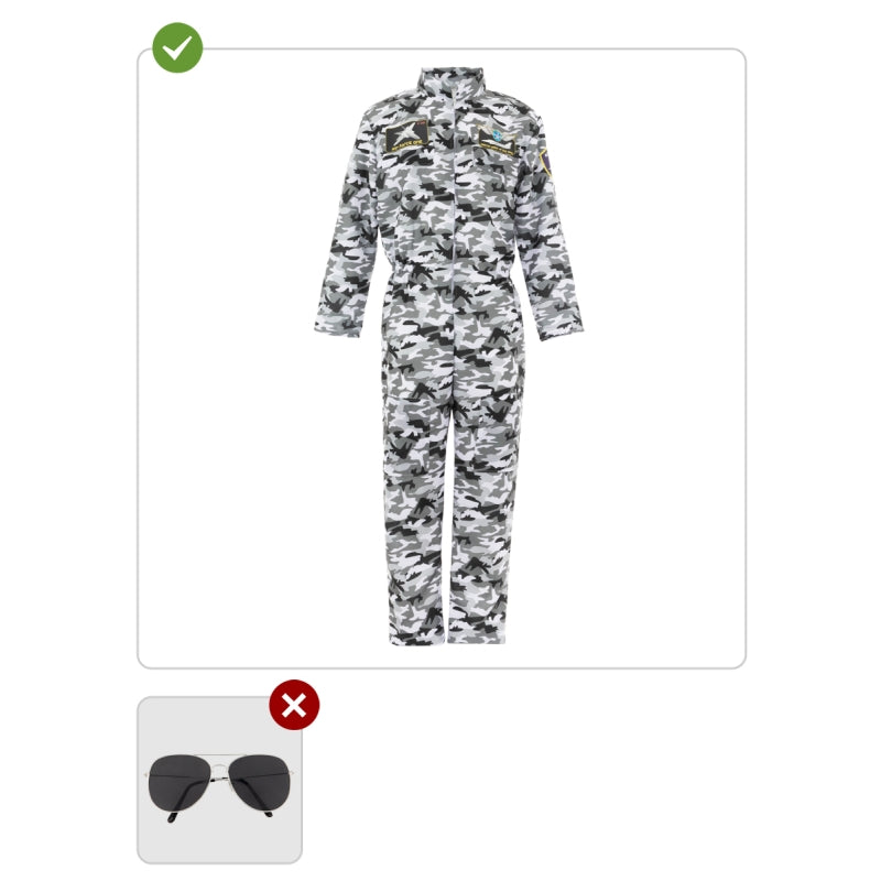 Disfraz de Piloto Caza Camuflaje para hombre Contenido