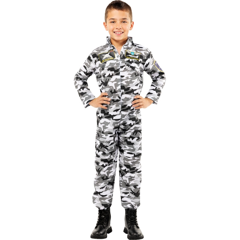 Disfraz de Piloto Caza Camuflaje para niño Bis 2