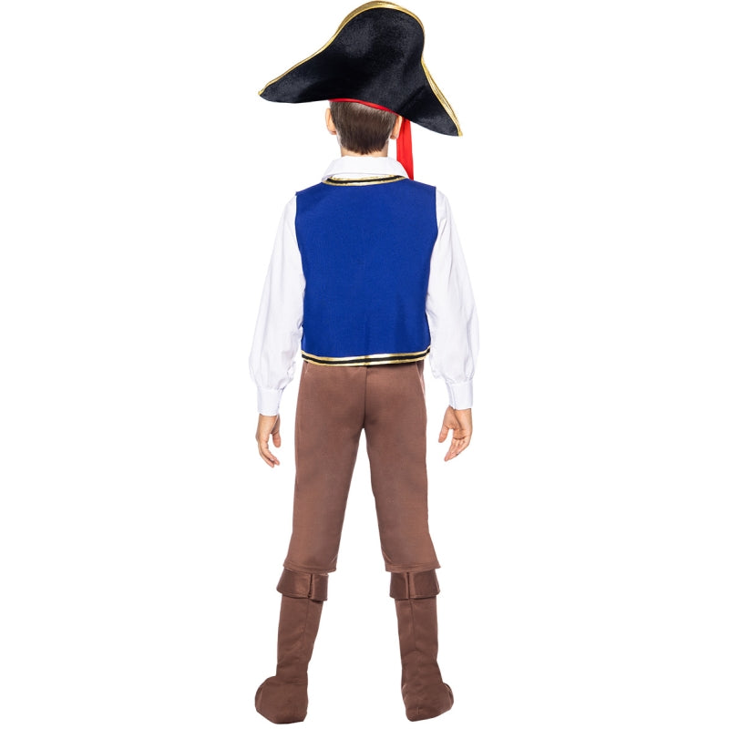 Disfraz de Pirata Marrón para niño Espalda