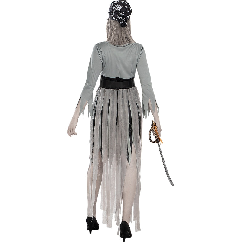 Disfraz de Pirata Fantasma para mujer Espalda