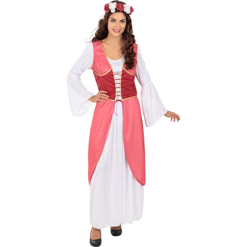 Disfraz de Princesa Medieval con Flores para mujer