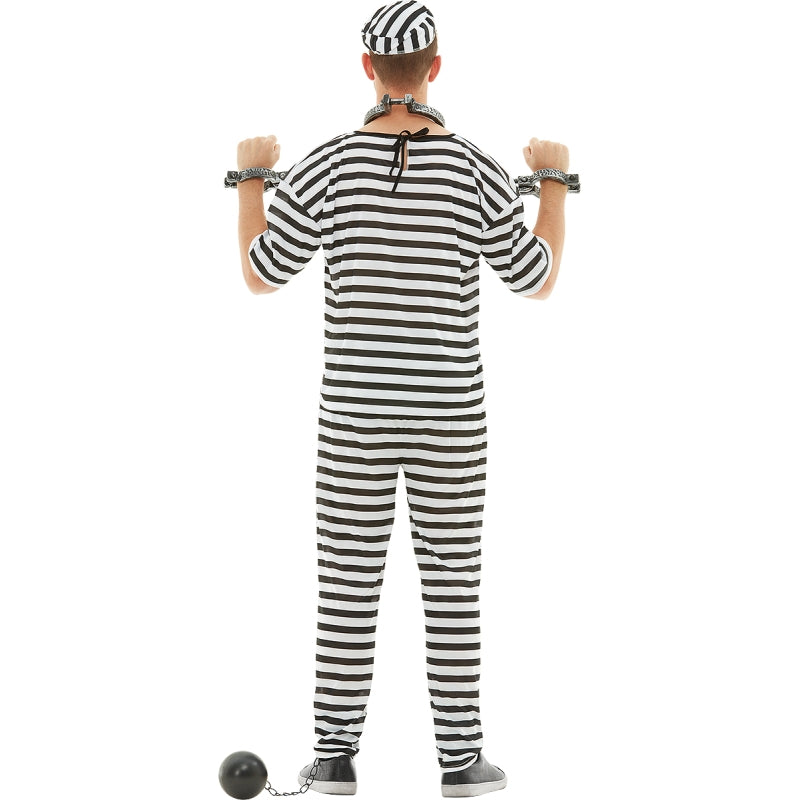 Disfraz de Prisionero para hombre Espalda