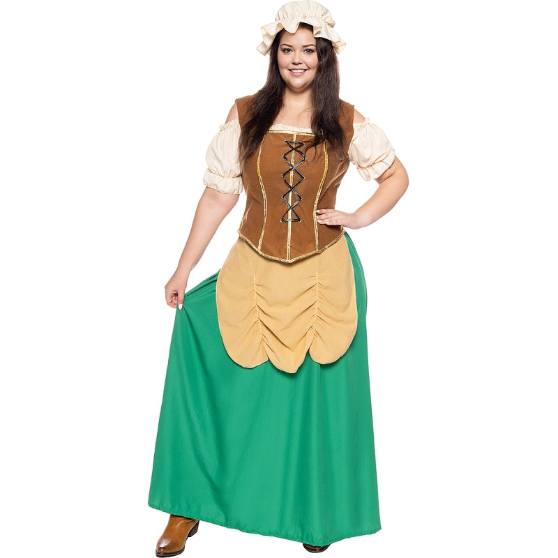 Disfraz de Tabernera época Medieval para mujer Bis Talla Grande