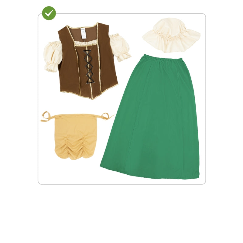 Disfraz de Tabernera época Medieval para mujer Contenido