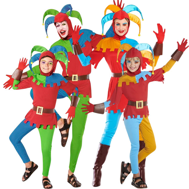 Grupo de Arlequins multicoloridos