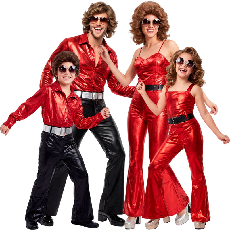 Disfraces Disco Rojo para grupos y familias