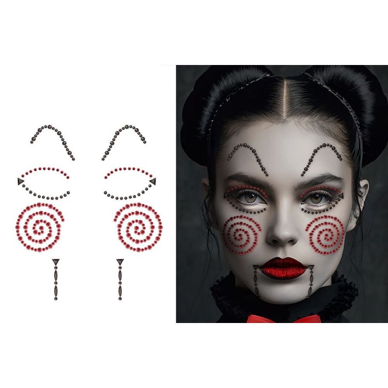 Joyas Faciales Adhesivas Muñeco Asesino