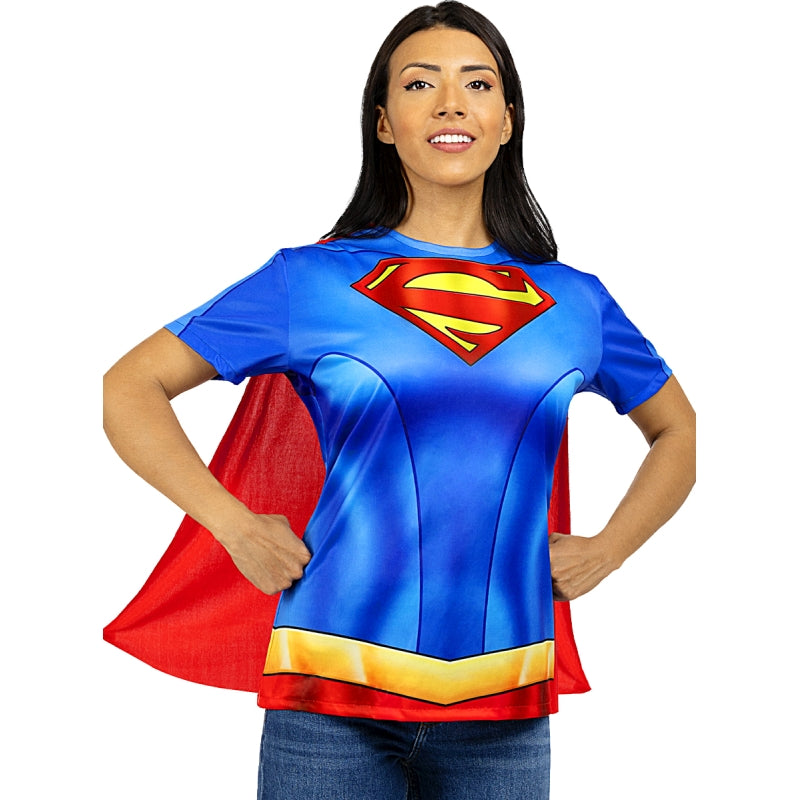 Disfraz de Camiseta con Capa Supergirl para mujer