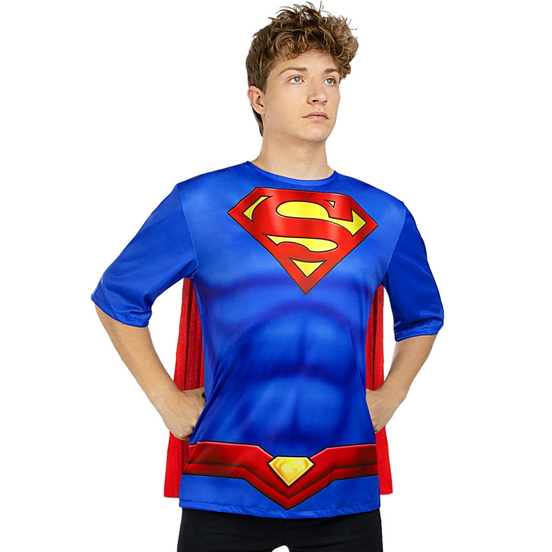 Disfraz de Camiseta con Capa Superman para hombre