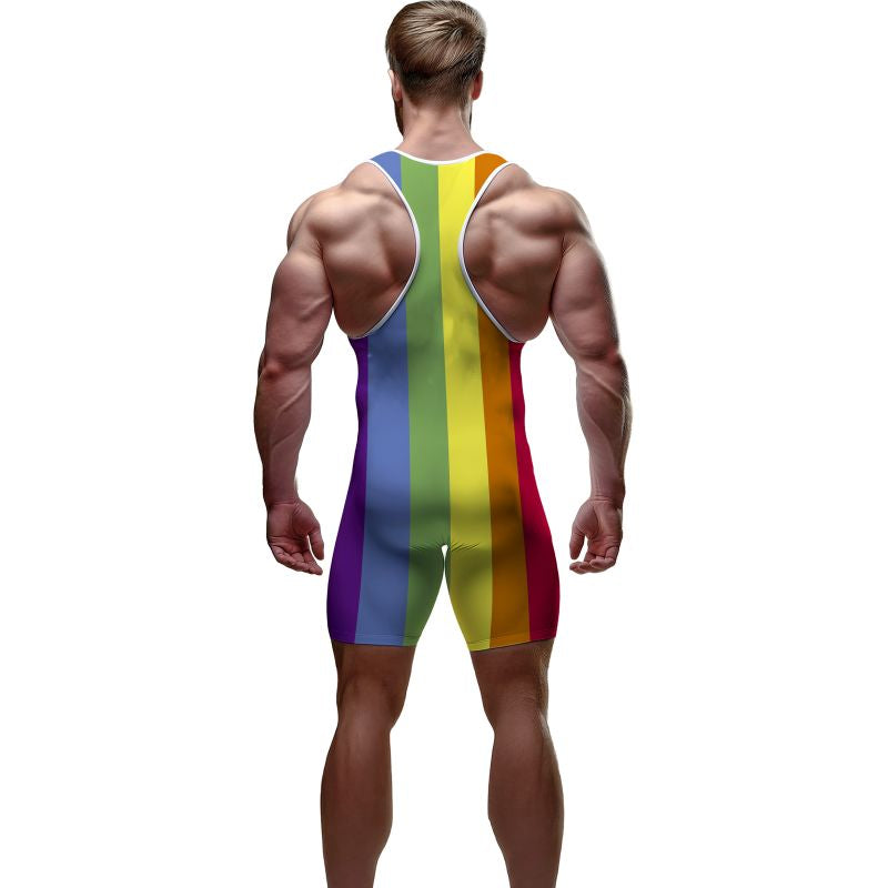Mono corto Arcoíris para hombre Espalda