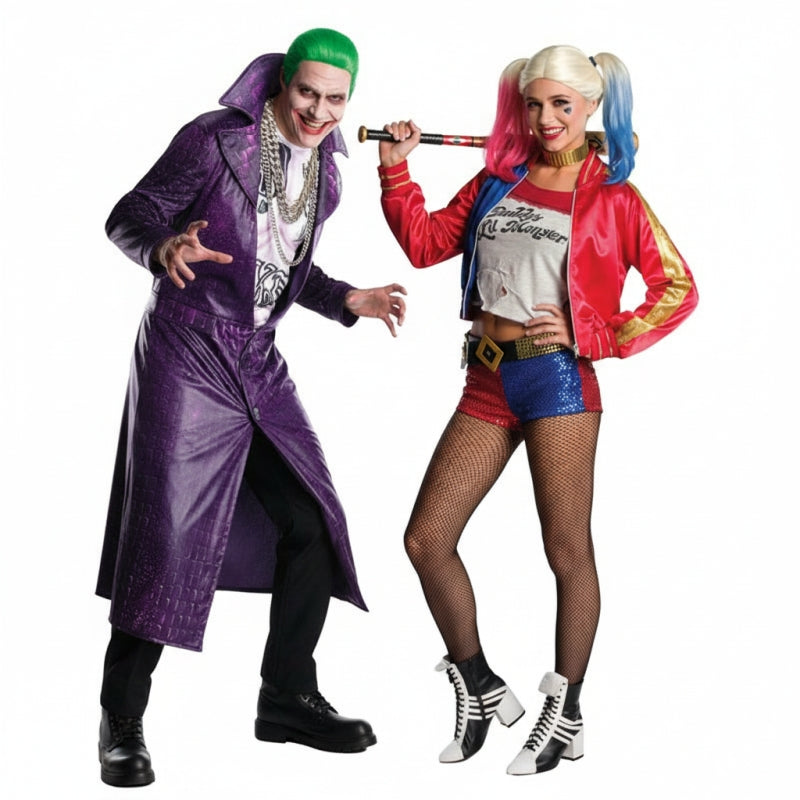 Fatos de casal Joker Suicide Squad e Harley Quinn