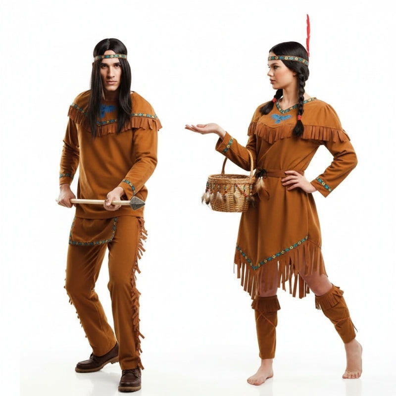 Fatos de casal Índios castanhos