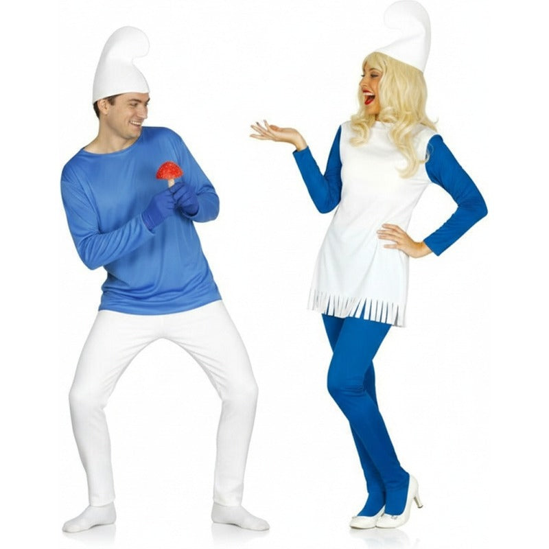 Fatos de casal Anão azul