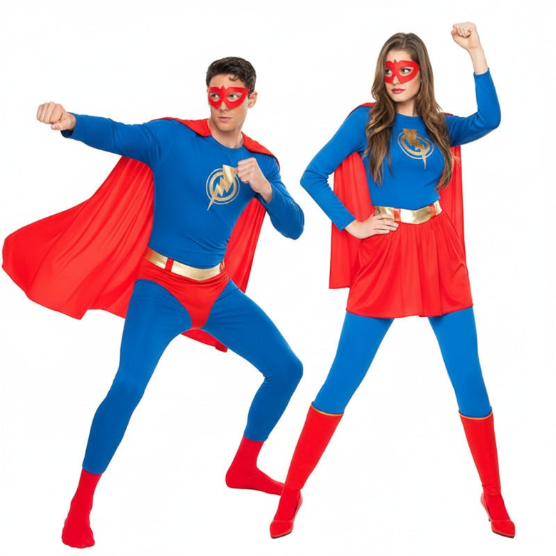 Fatos de casal Super Heróis relâmpago