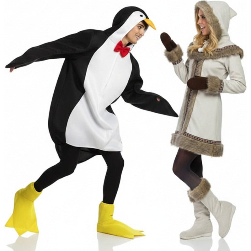 Fatos de casal Pinguim e Esquimó